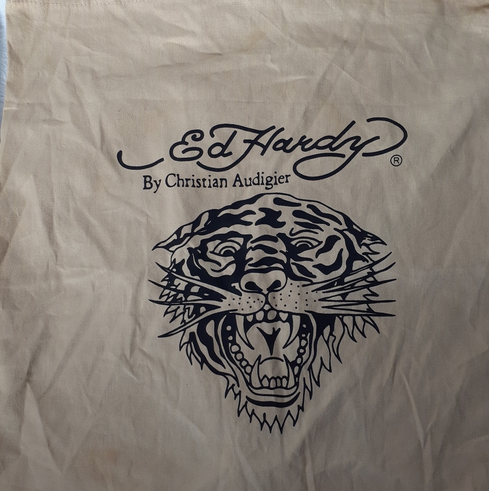 Ed Hardy Drawstring Tiger Bag